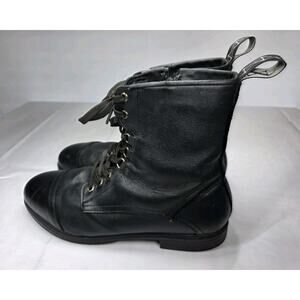 Xena Work Boots 10.5 Womens Steel Toe Black Safety Boots Leather